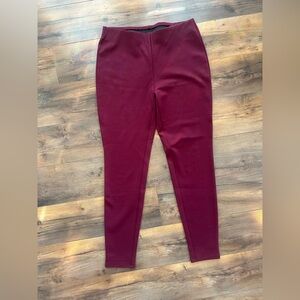 Chico’s Burgundy Pull-On Slim Leg Pants | Size 0 (US 4)